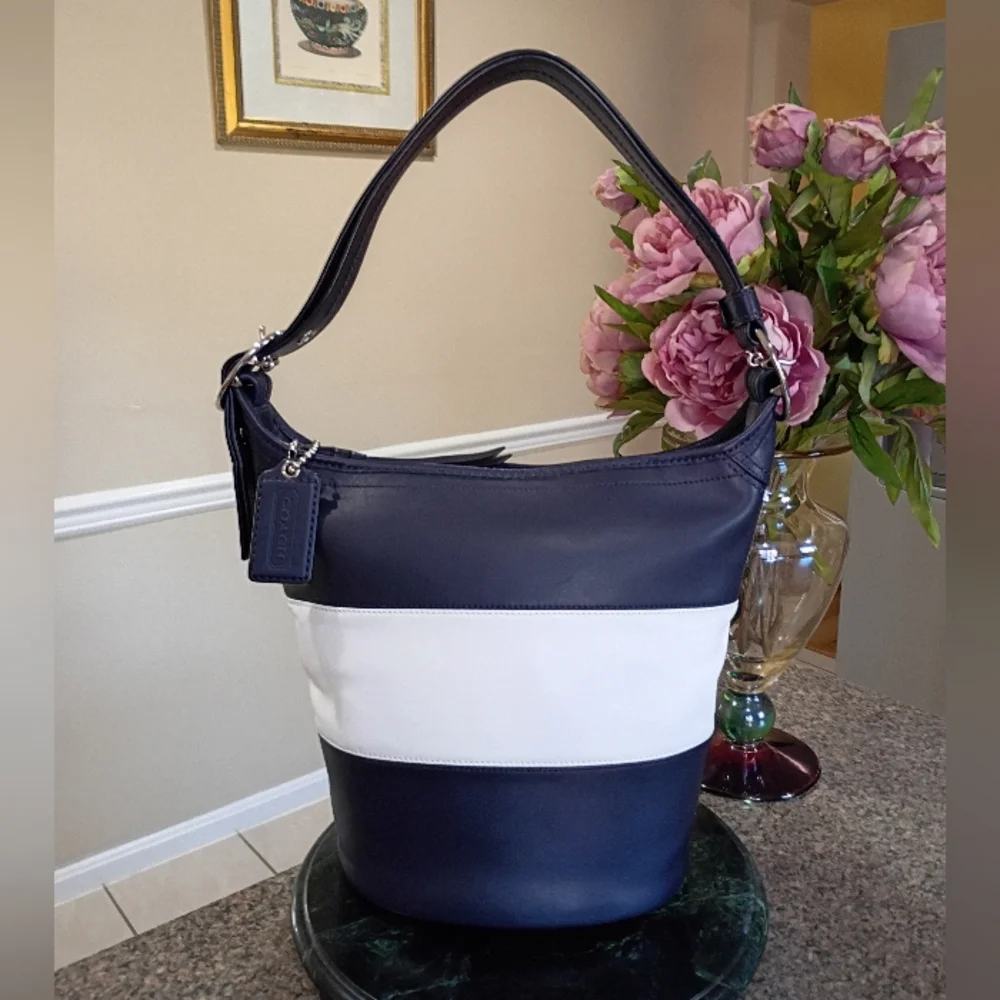 Coach Limited Edition Rugby Duffel Handbag, Navy/Ivory